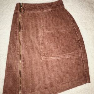 Burnt Pink Corduroy Skirt